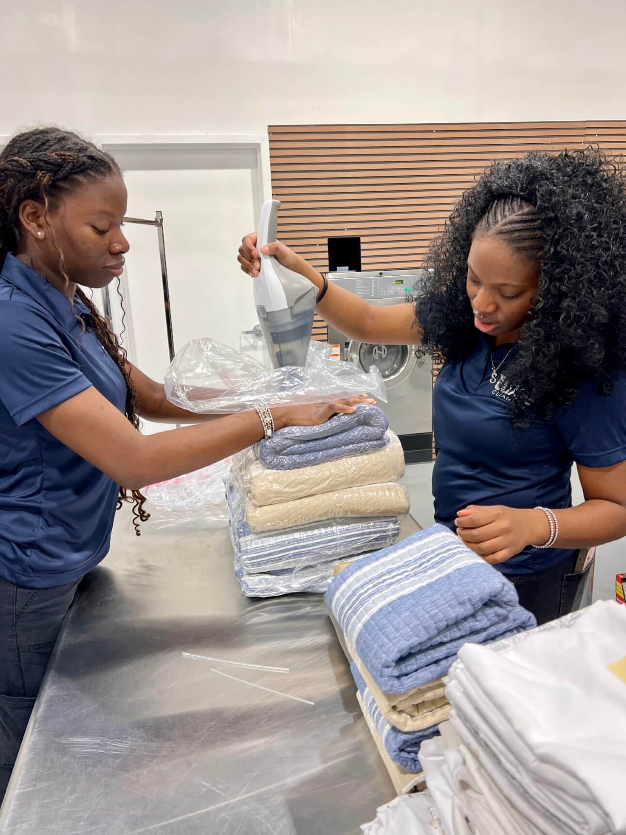 Luxe Cleaners & Laundry team at work in Katy, TX
